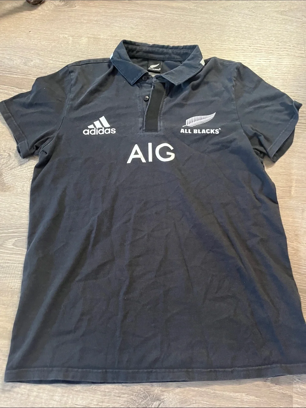 adidas Black All Blacks Polo with White Logos